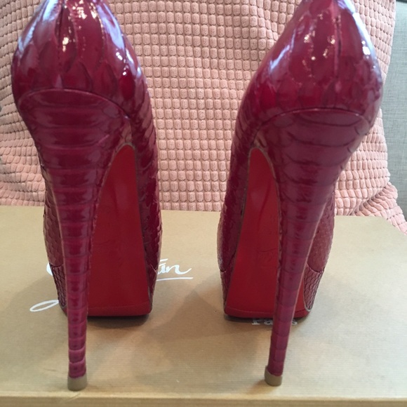Christian Louboutin ♥️6.5 Red Python ♥️ - Picture 3 of 8